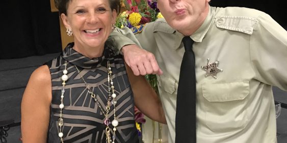 Barney Fife Impersonator Rik Roberts pictured here with read legend Jack Pattie (WVLK)