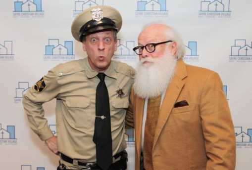 Barney Fife Impersonator Rik Roberts pictured here with read legend Jack Pattie (WVLK)
